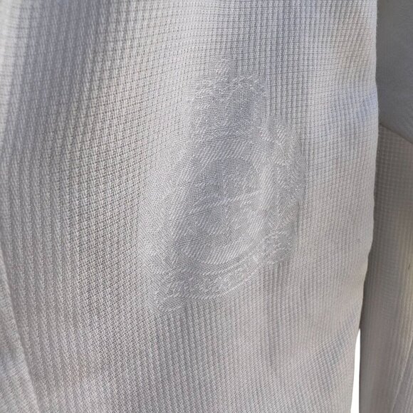 Neiman Marcus Vintage Womens French Cotton V Neck Cropped Peplum Hem Blouse 10 - Picture 7 of 10